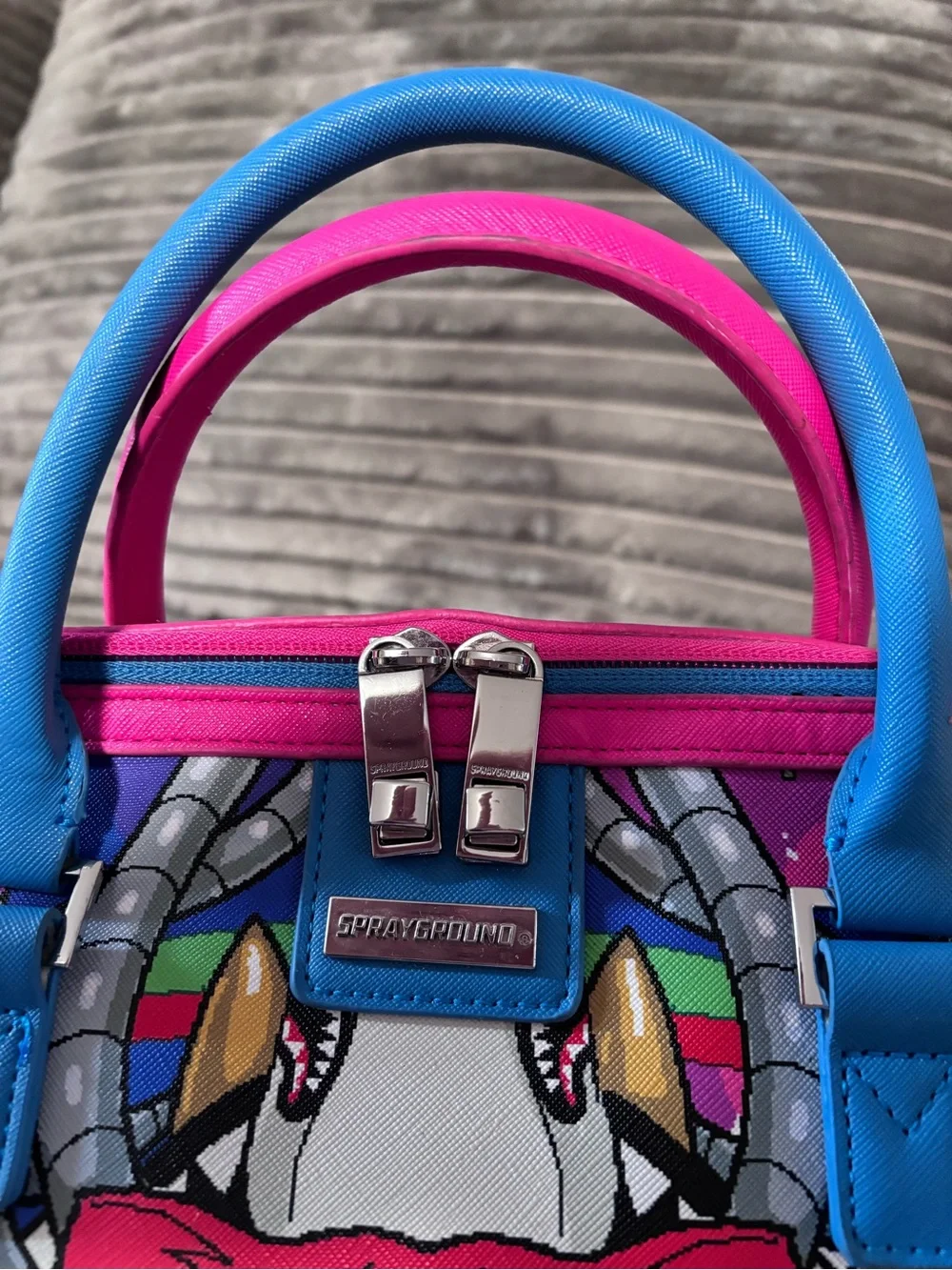 Sprayground Multicolor Tiger & Shark Graphic Duffel Bag